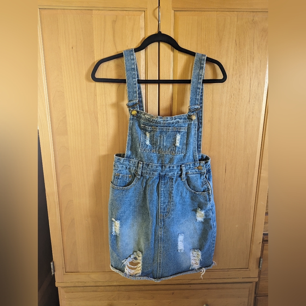 Women's Denim Overall Skirt